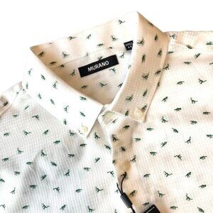 Murano Slim Fit Dinosaur Dobby Long Sleeve Woven Shirt Men's LT Large Tall NWT